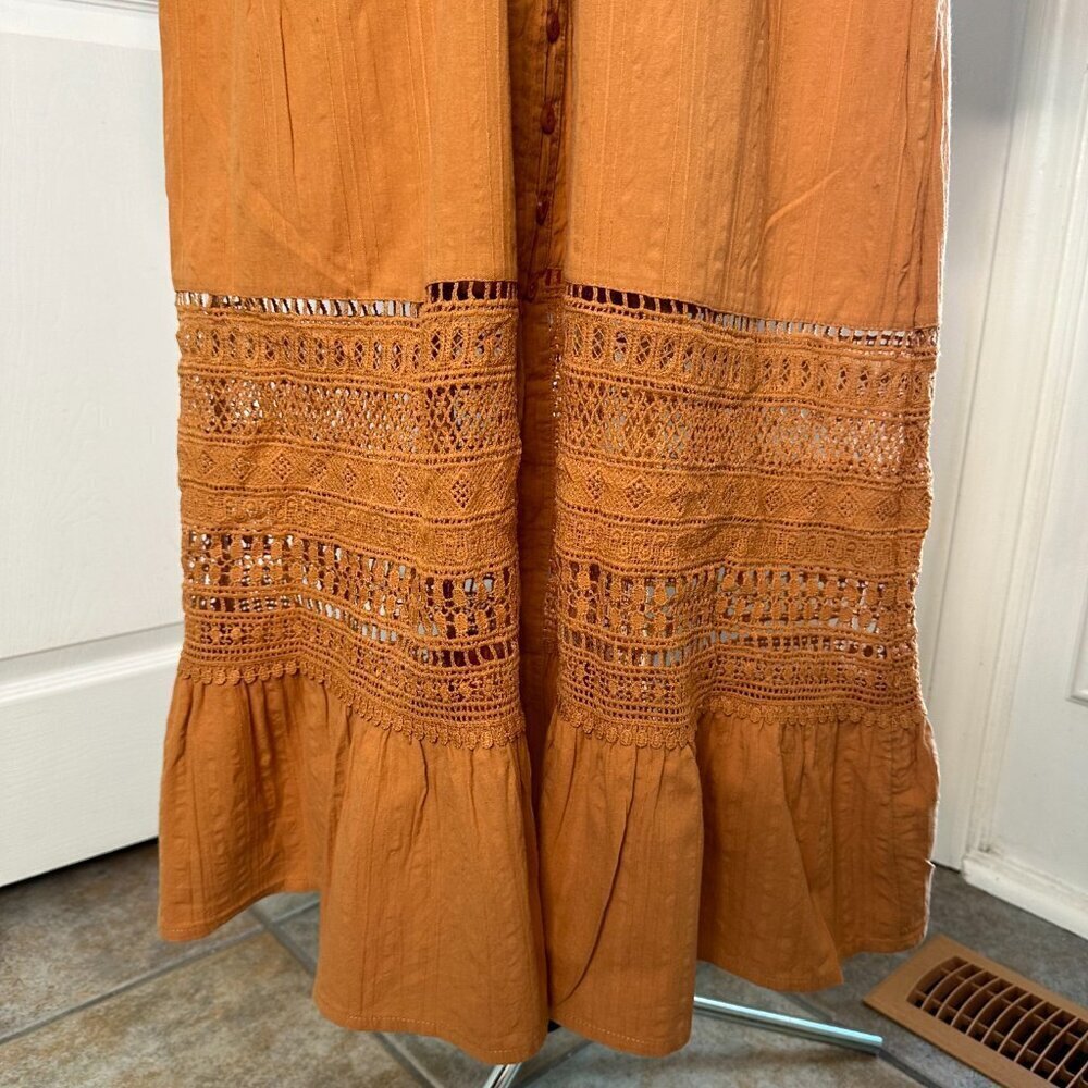 Urban Outfitters UO Clay Prairie Bohemian Kian Long Sleeve Dress Size Small - Picture 4 of 6